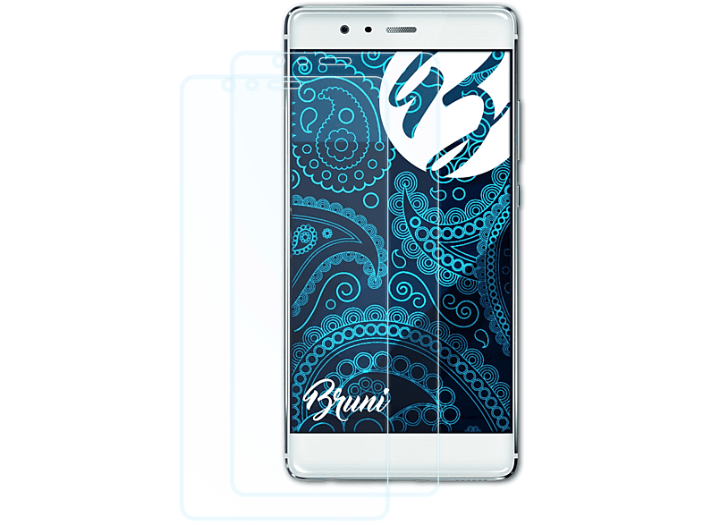 BRUNI 2x Basics-Clear Schutzfolie(für P9) Huawei