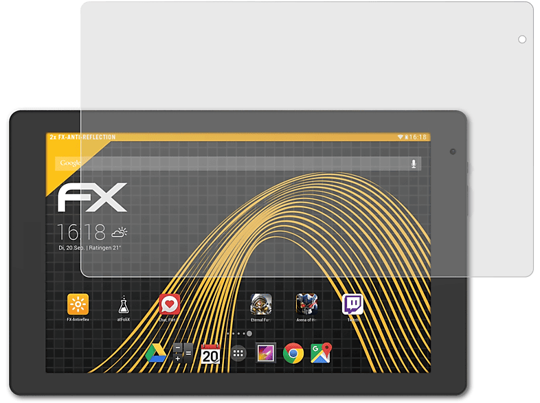 ATFOLIX 2x FX-Antireflex Displayschutz(für Archos 101b Oxygen)