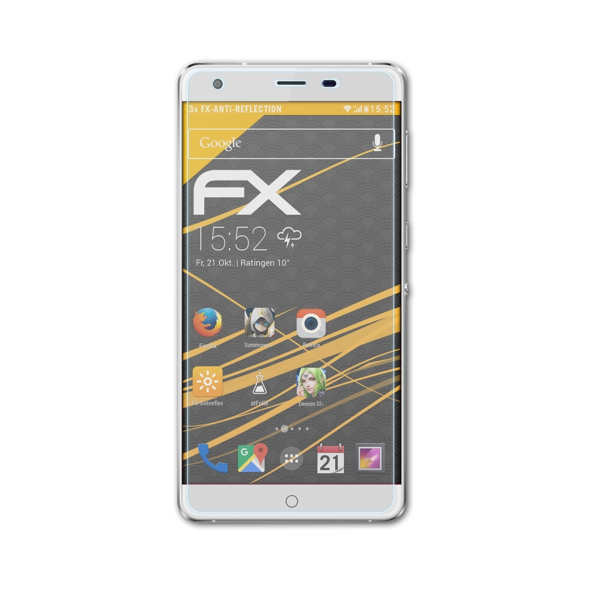 FX-Antireflex Displayschutz(für Power) ATFOLIX Ulefone 3x