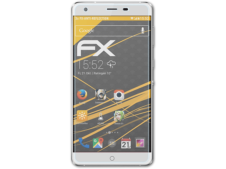 FX-Antireflex Displayschutz(für Power) ATFOLIX Ulefone 3x