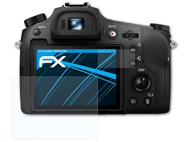 ATFOLIX 3x DSC-RX10 III) Displayschutz(für FX-Clear Sony