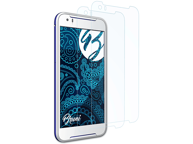BRUNI 2x Basics-Clear Schutzfolie(für HTC Desire 830) | Displayschutzfolien & Gläser