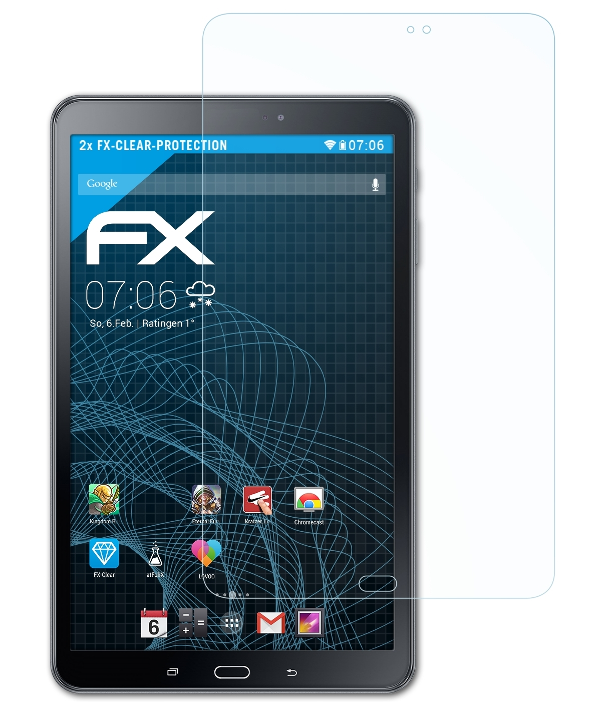 Samsung 10.1 2x FX-Clear Galaxy (2016)) Displayschutz(für ATFOLIX Tab A