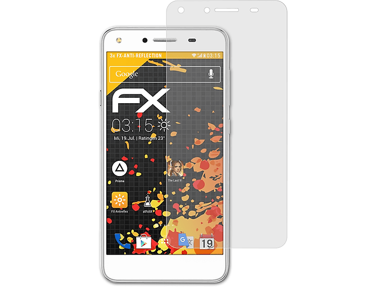 Y5 II) FX-Antireflex 3x Huawei ATFOLIX Displayschutz(für