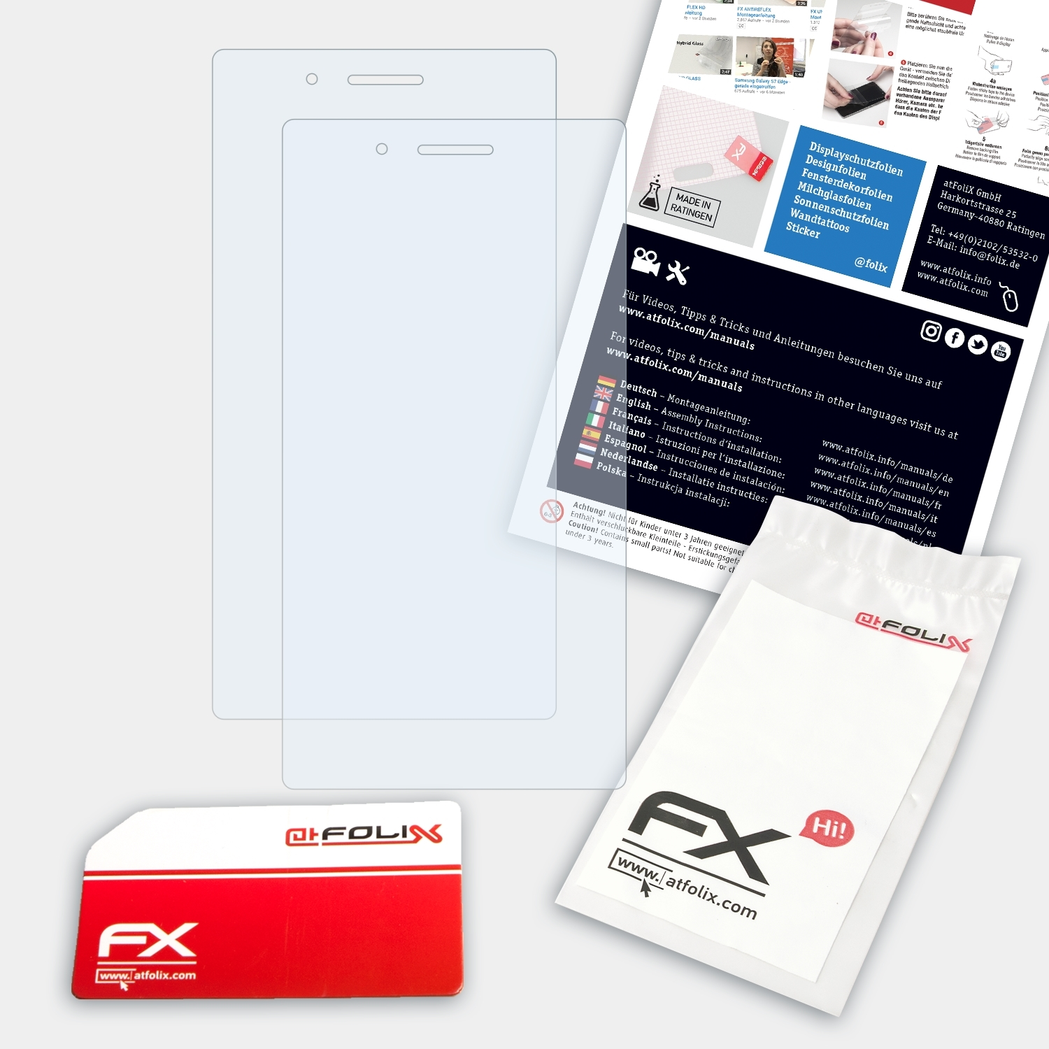 7) FX-Clear Tab 2x Displayschutz(für 3 ATFOLIX Lenovo