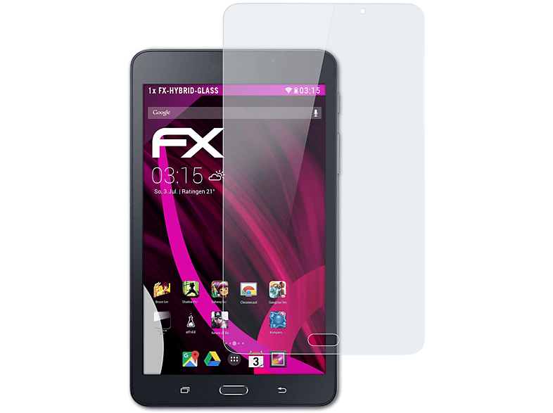 ATFOLIX FX-Hybrid-Glass Schutzglas(für Samsung Galaxy Tab A 7.0)