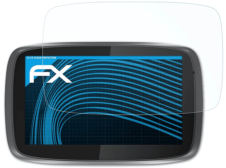 ATFOLIX 3x FX-Clear Displayschutz(für TRUCK) 5250 / TomTom PRO 7250