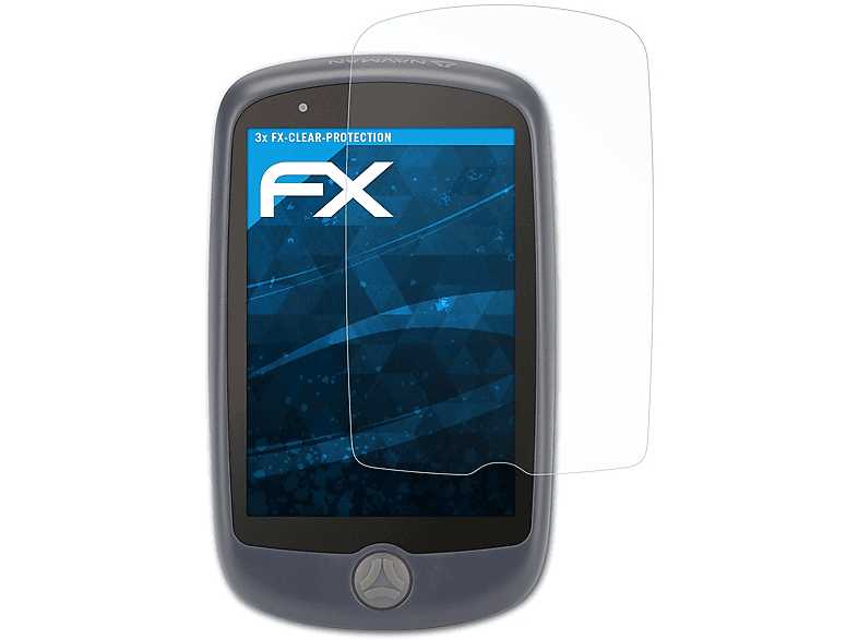 ATFOLIX 3x FX-Clear Displayschutz(für Navman Bike 1000)