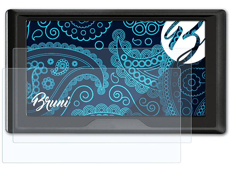 BRUNI 2x Basics-Clear Schutzfolie(für Garmin Drive 40LM)