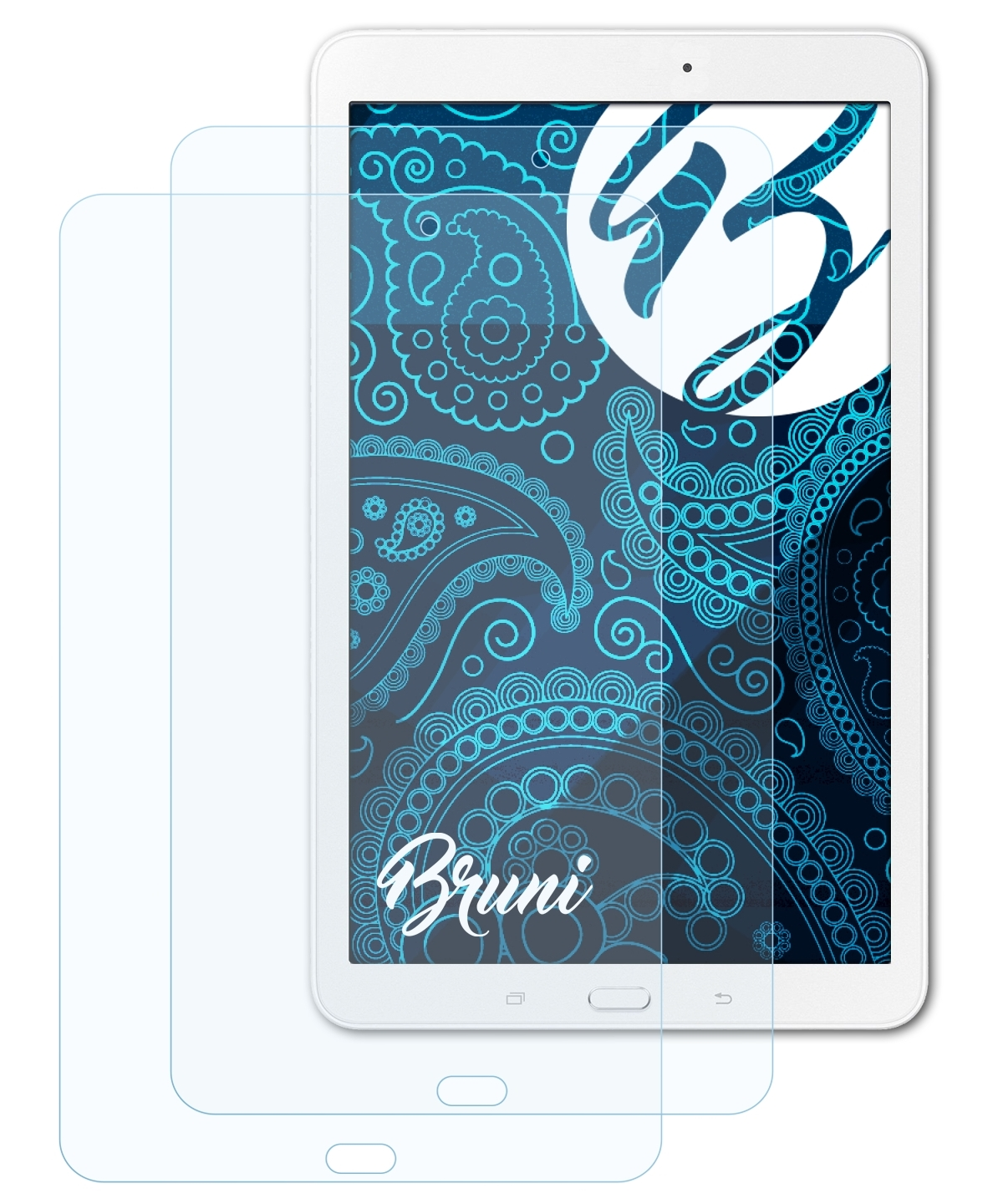 BRUNI 2x Basics-Clear Schutzfolie(für Samsung E Galaxy 8.0 Tab (SM-T377))