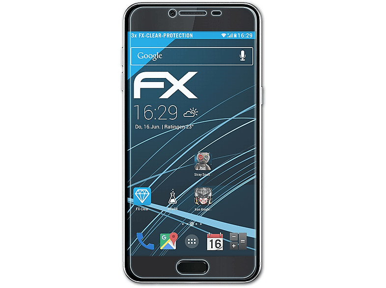 3x Displayschutz(für C5 Samsung (SM-C5000)) ATFOLIX FX-Clear Galaxy