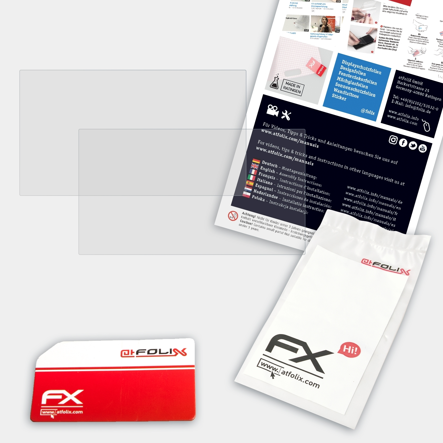ATFOLIX FX-Antireflex Duo 4K) Blackmagic Design SmartScope Displayschutz(für