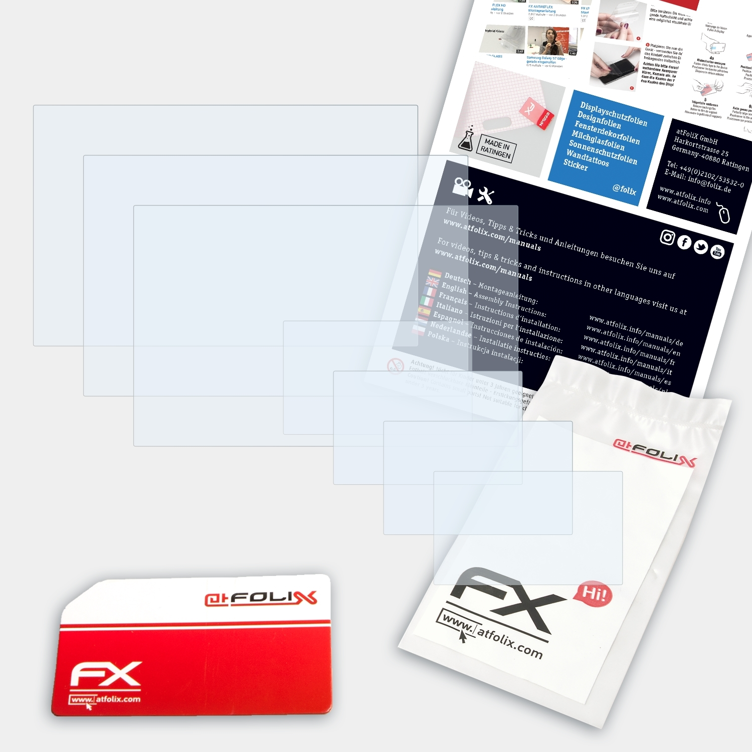 ATFOLIX 3x FX-Clear Displayschutz(für Blackmagic URSA) Design