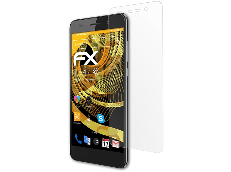 ATFOLIX 3x Displayschutz(für Honor FX-Antireflex Huawei 5A)