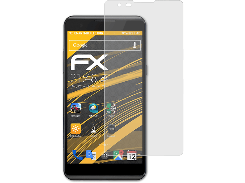 ATFOLIX 3x FX-Antireflex Displayschutz(für LG X power)
