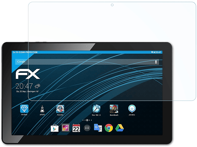 ATFOLIX 2x FX-Clear Displayschutz(für Archos 121 Neon)