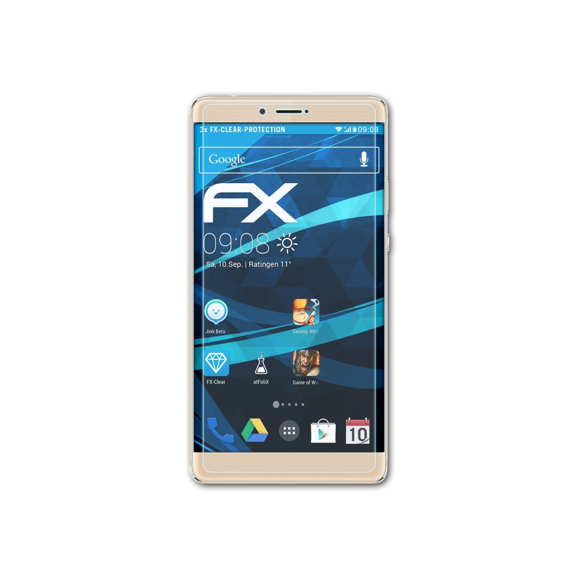 ATFOLIX 3x FX-Clear Displayschutz(für Note Huawei Honor 8)