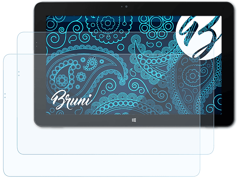 BRUNI 2x Basics-Clear Schutzfolie(für Fujitsu Stylistic R726)