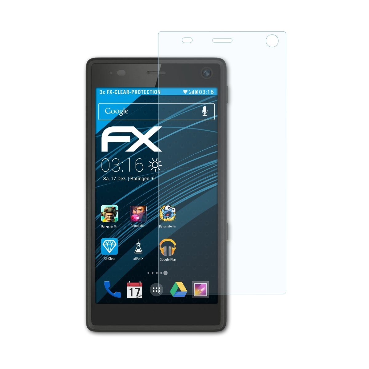 3x Fairphone ATFOLIX Displayschutz(für FX-Clear 2)