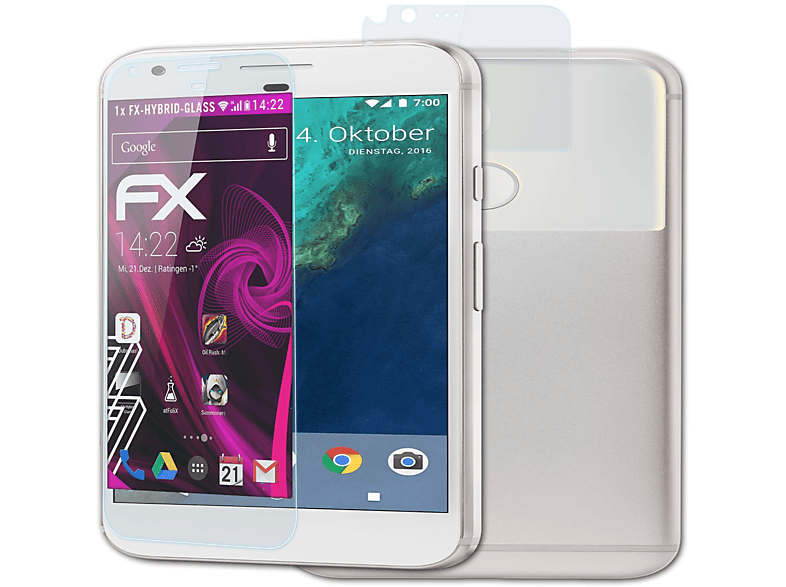 ATFOLIX FX-Hybrid-Glass XL) Google Pixel Schutzglas(für