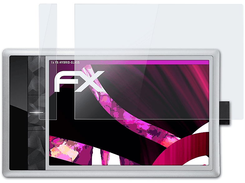 ATFOLIX FX-Hybrid-Glass Schutzglas(für Wacom Bamboo Fun Pen&Touch Medium (3.Generation))