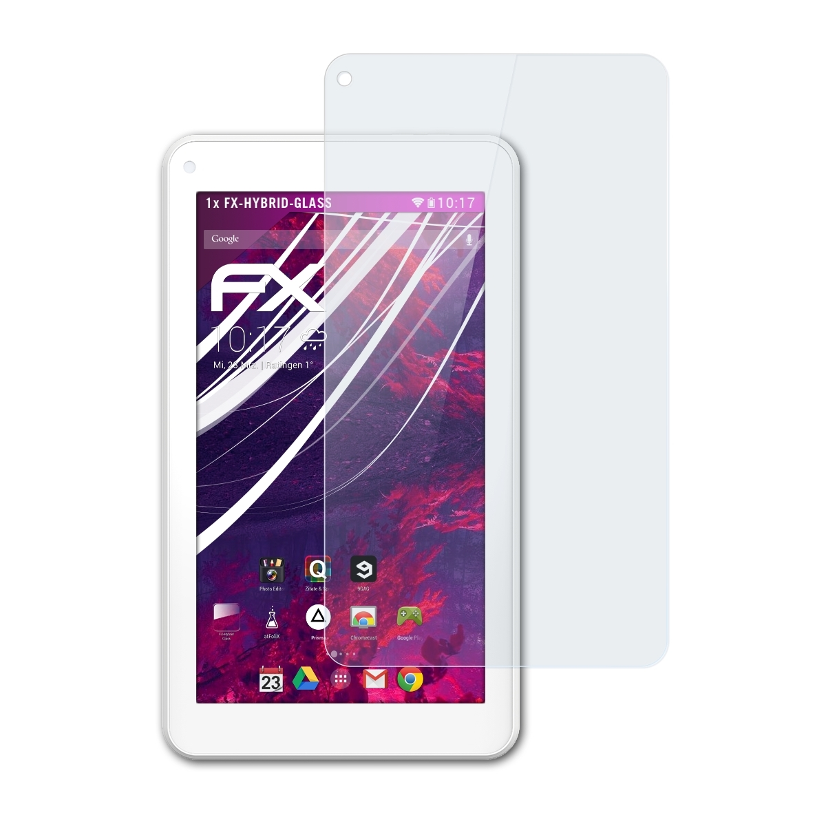 ATFOLIX Plus) FX-Hybrid-Glass Schutzglas(für 70 Neon Archos