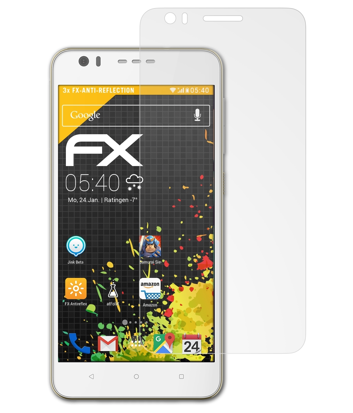 ATFOLIX Displayschutz(für 3x 10 Lifestyle) Desire HTC FX-Antireflex