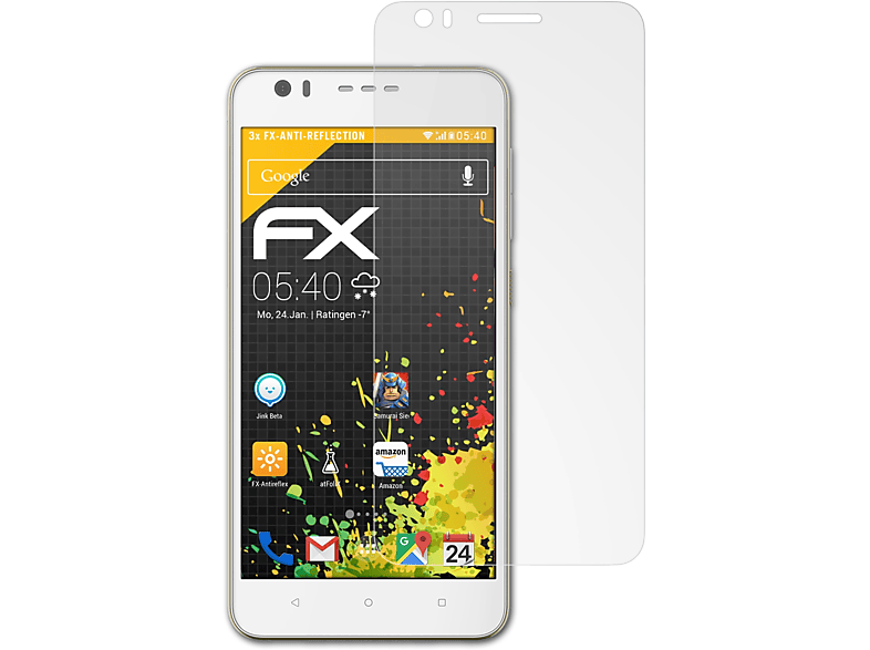 Displayschutz(für ATFOLIX Desire FX-Antireflex Lifestyle) 10 3x HTC