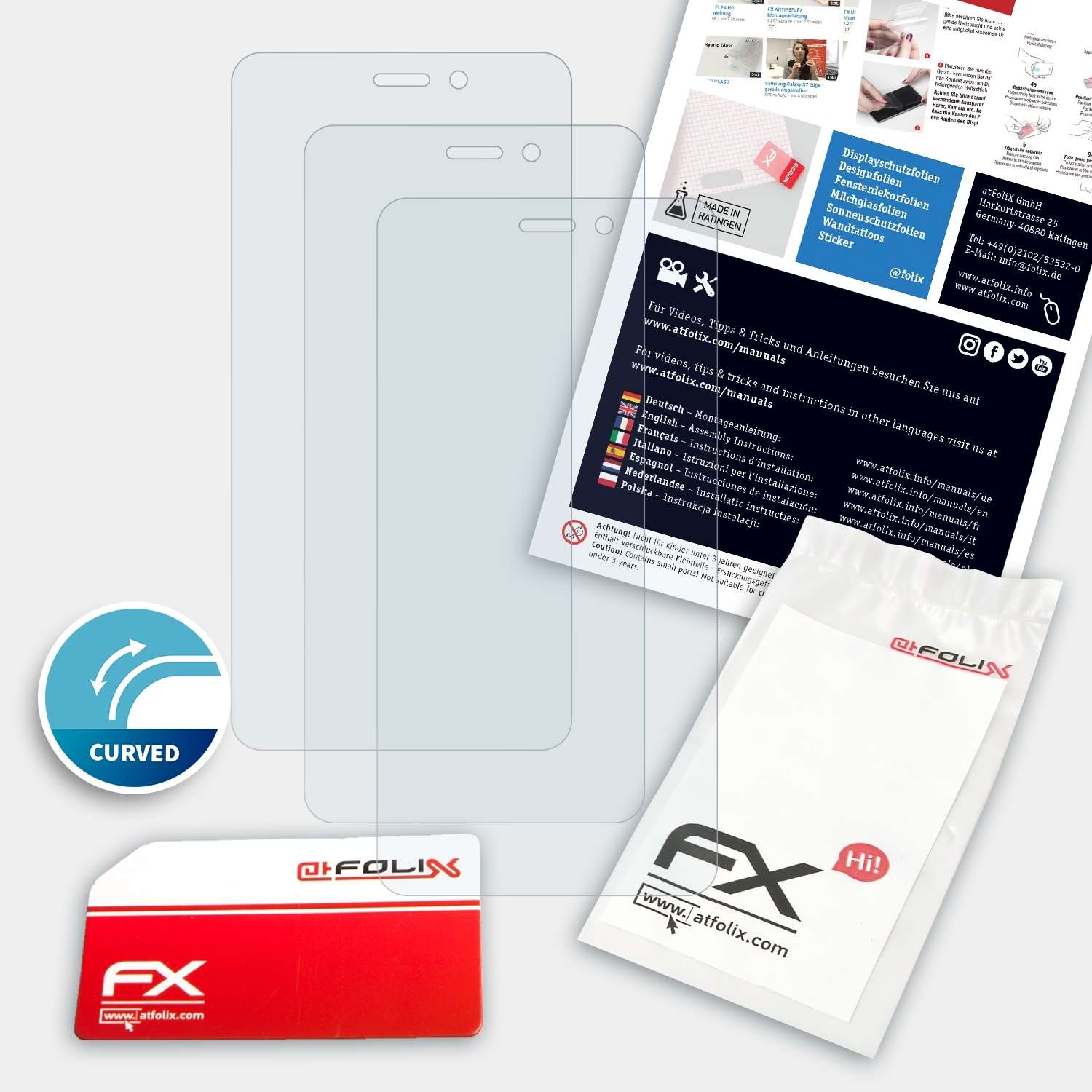 FX-ActiFleX 3x ATFOLIX X1) Displayschutz(für Neffos TP-Link