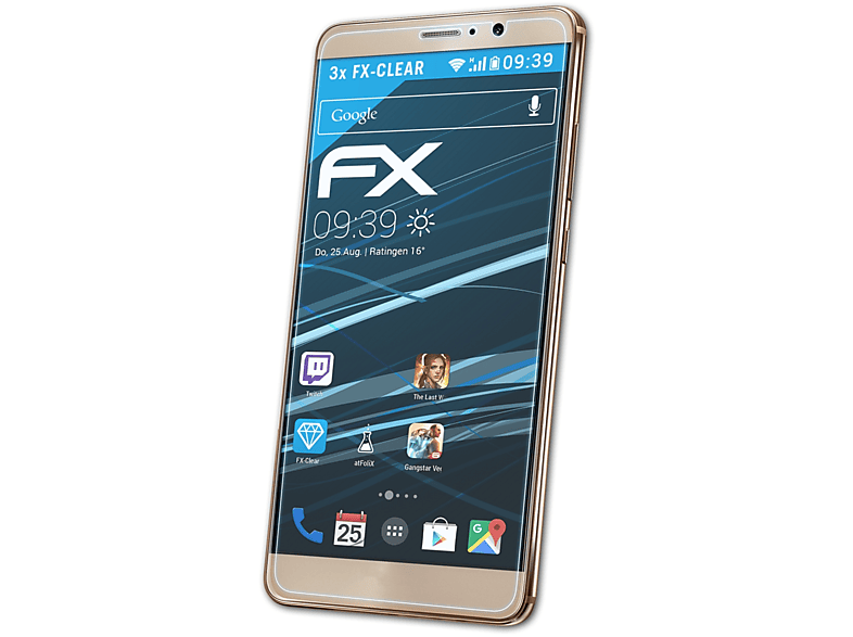 ATFOLIX 3x FX-Clear Displayschutz(für Huawei Mate 9)