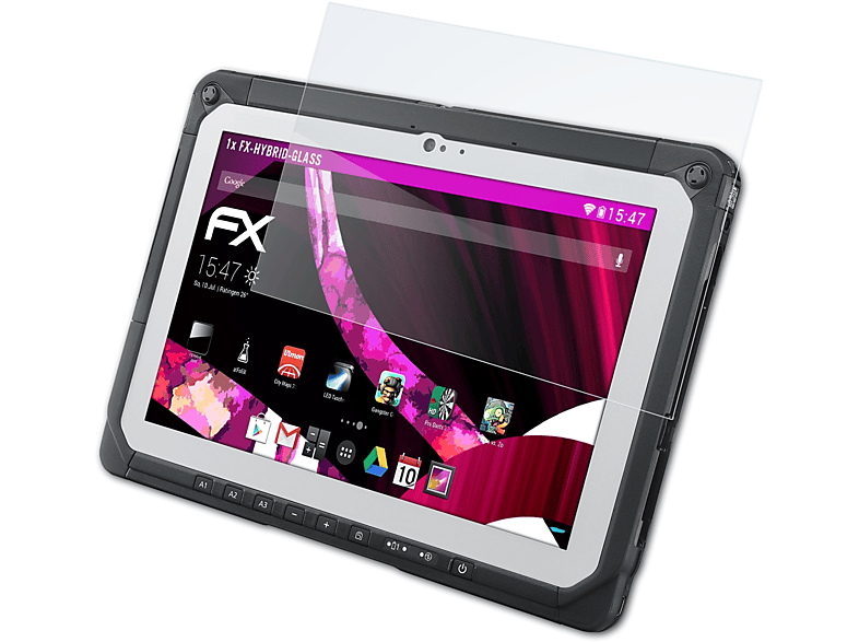 ATFOLIX FX-Hybrid-Glass Schutzglas(für Panasonic ToughPad FZ-A2) | Tabletschutzfolien