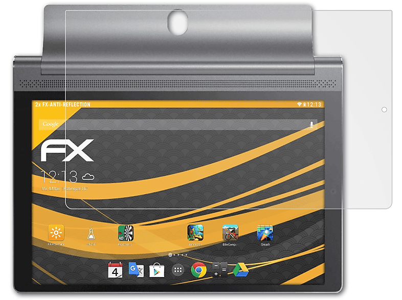 ATFOLIX 2x FX-Antireflex Displayschutz(für Lenovo Yoga Tab 3 Plus) | Tabletschutzfolien