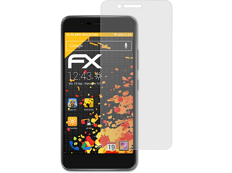 ATFOLIX 3x FX-Antireflex Displayschutz(für Asus ZenFone 3 Max (ZC520TL))