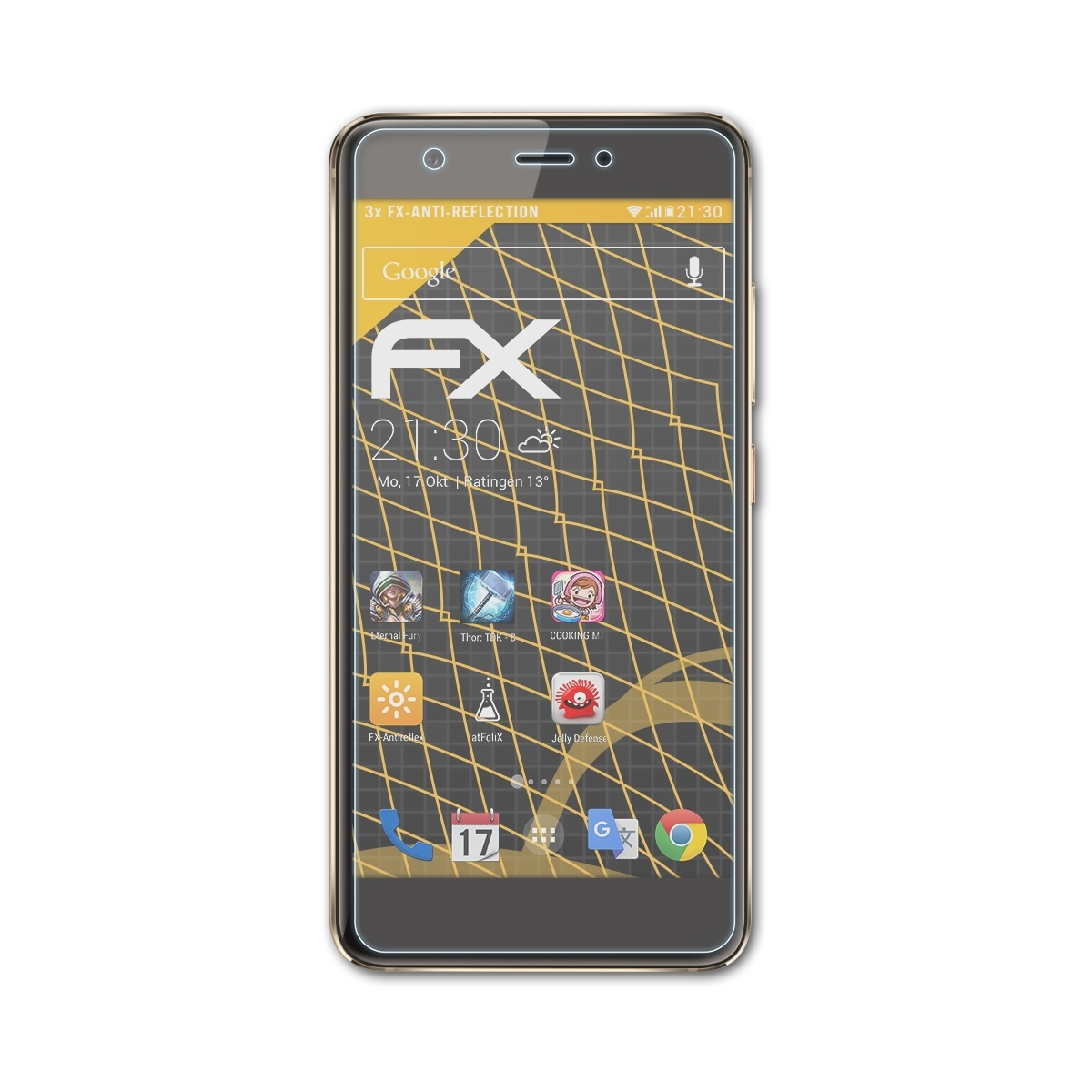 Huawei FX-Antireflex Nova) 3x Displayschutz(für ATFOLIX