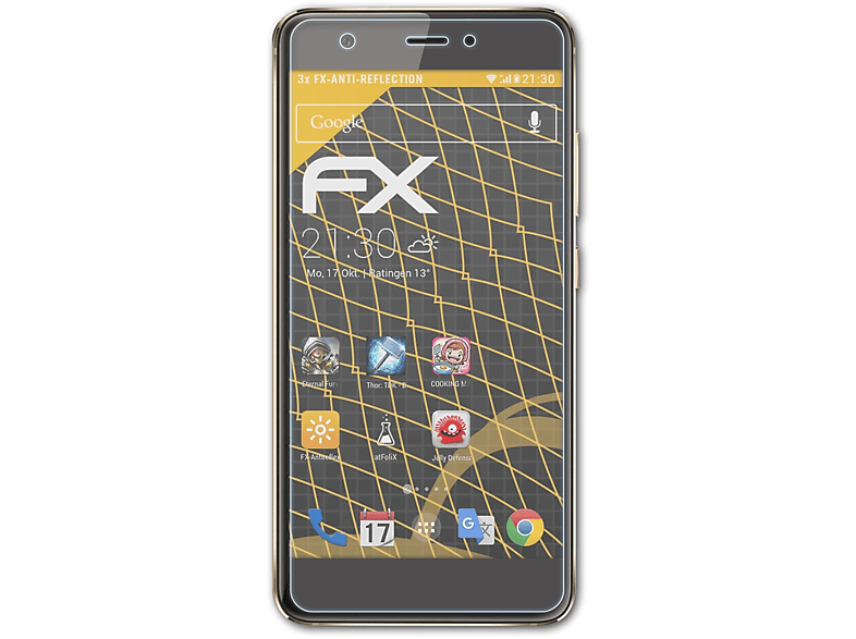 ATFOLIX 3x FX-Antireflex Displayschutz(für Huawei Nova)