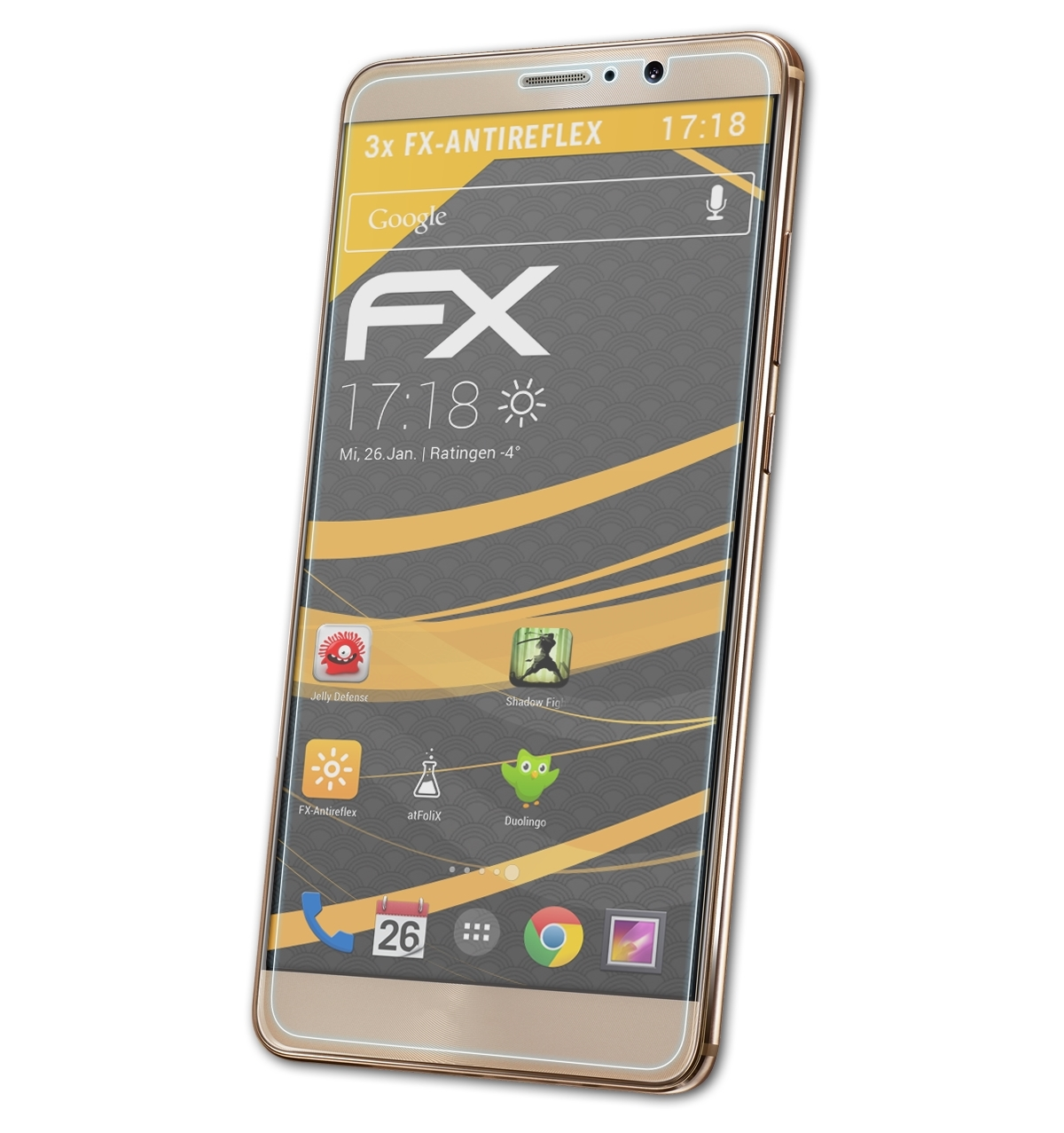 ATFOLIX 3x Huawei 9) FX-Antireflex Mate Displayschutz(für