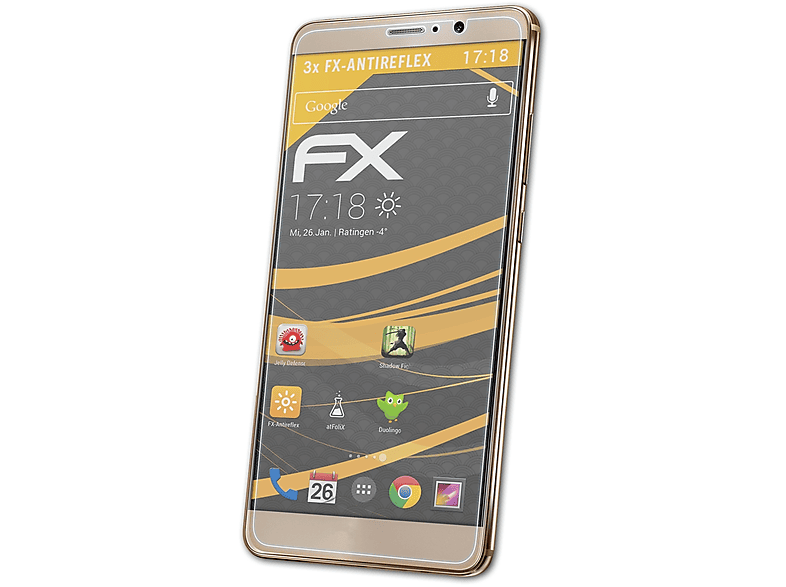 ATFOLIX 3x FX-Antireflex Displayschutz(für Huawei Mate 9)