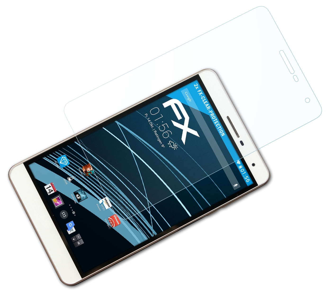 2x Huawei T2 FX-Clear ATFOLIX MediaPad Displayschutz(für Pro) 7.0