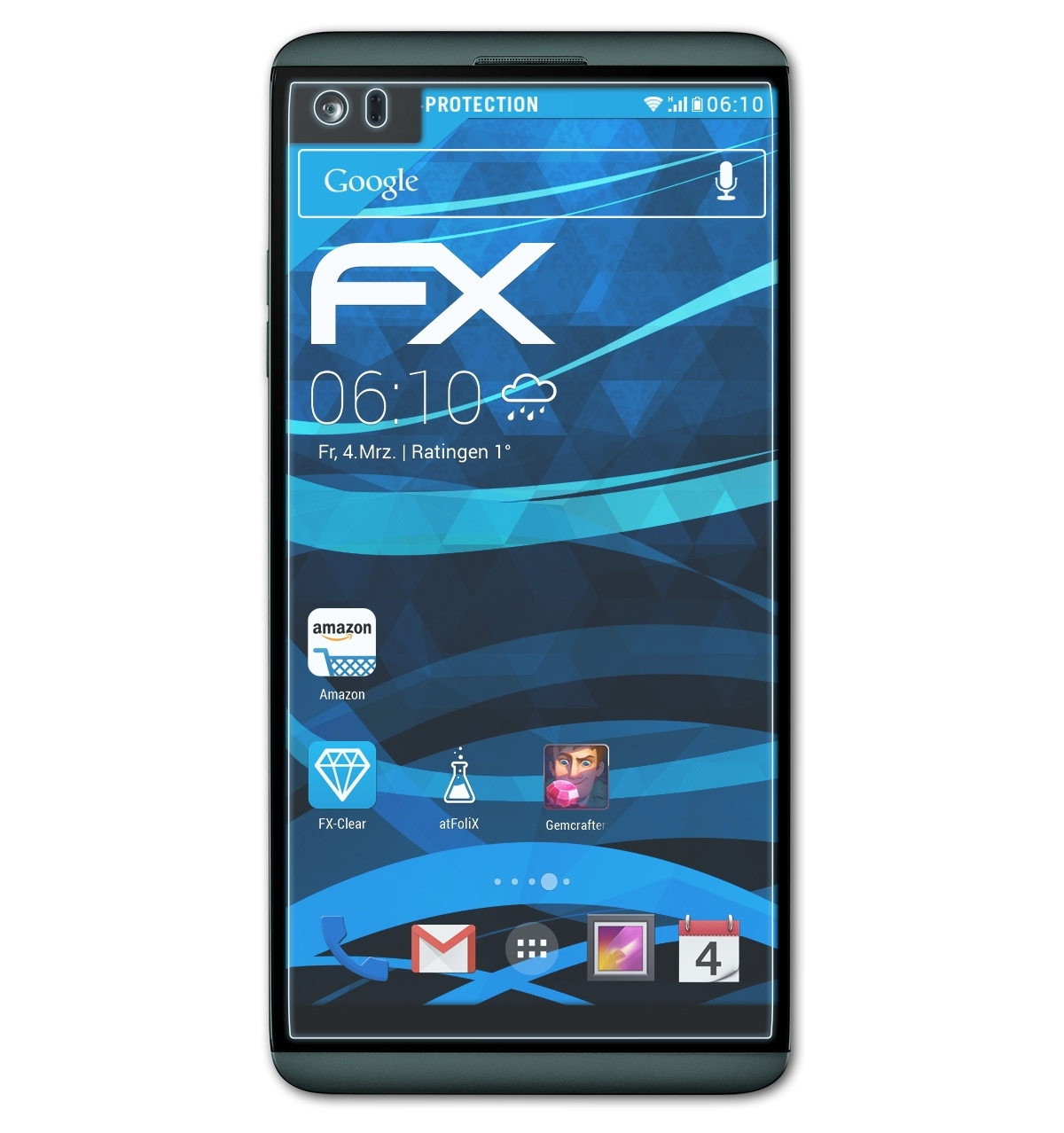 Displayschutz(für 3x LG V20) FX-Clear ATFOLIX