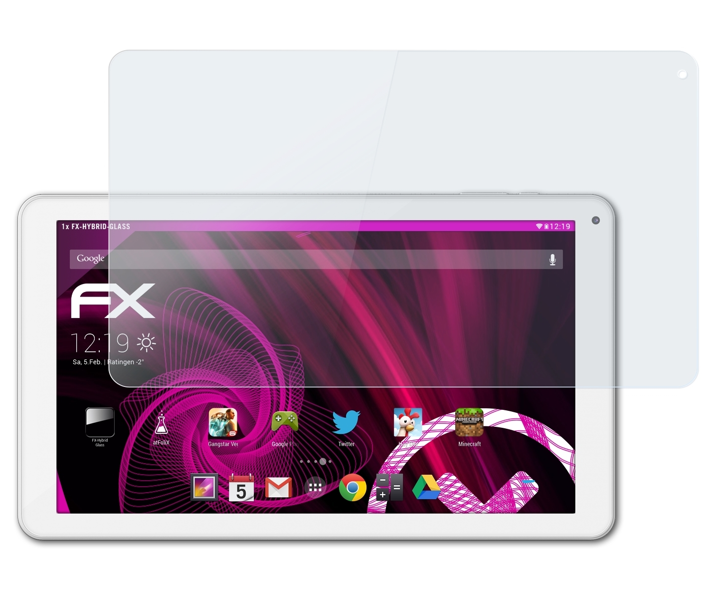 ATFOLIX FX-Hybrid-Glass Schutzglas(für Archos Xenon) 101b