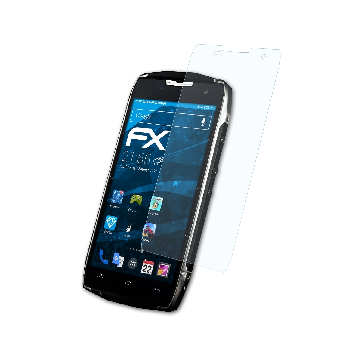 ATFOLIX 3x FX-Clear Displayschutz(für Doogee T5)
