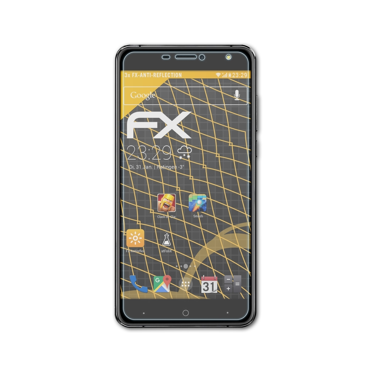 Pro) X7 FX-Antireflex ATFOLIX Displayschutz(für Doogee 3x