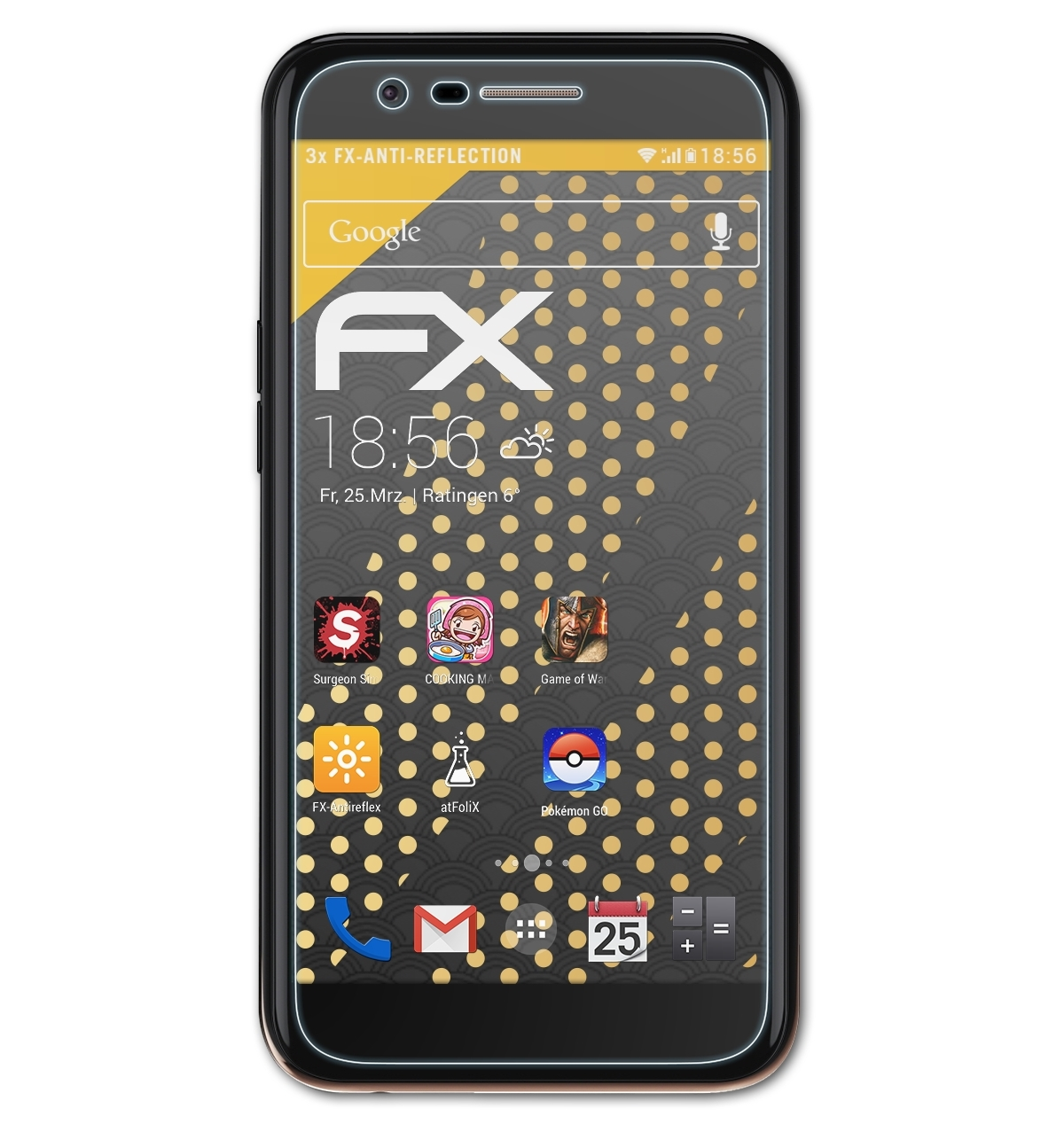 K10 Displayschutz(für 3x LG (2017)) ATFOLIX FX-Antireflex