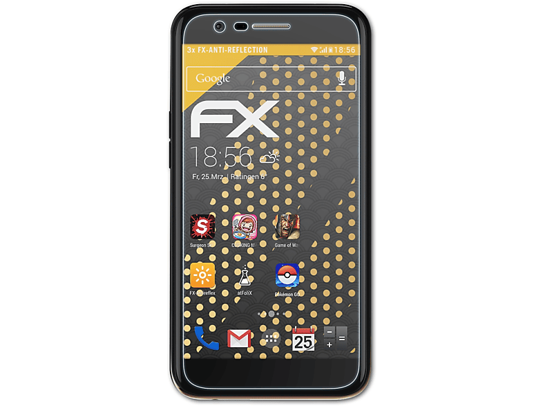 ATFOLIX 3x FX-Antireflex Displayschutz(für LG K10 (2017))