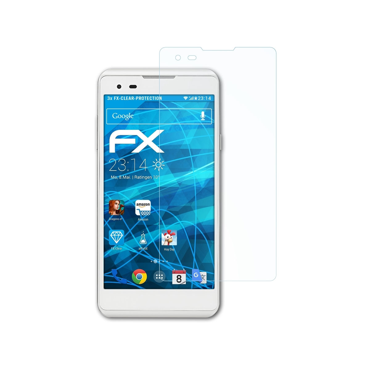 ATFOLIX 3x FX-Clear Displayschutz(für Tribute LG HD)