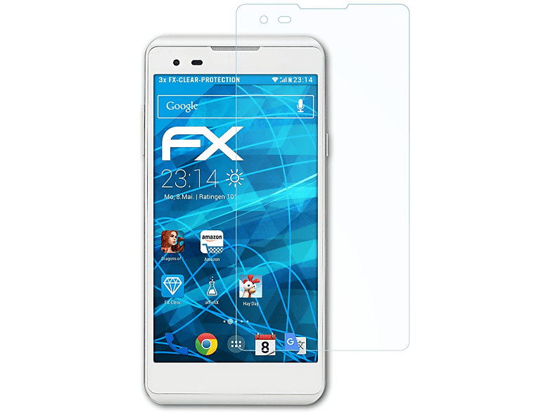 ATFOLIX 3x FX-Clear Displayschutz(für LG Tribute HD)