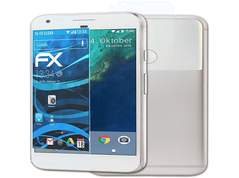 3x Pixel FX-Clear XL) Google Displayschutz(für ATFOLIX
