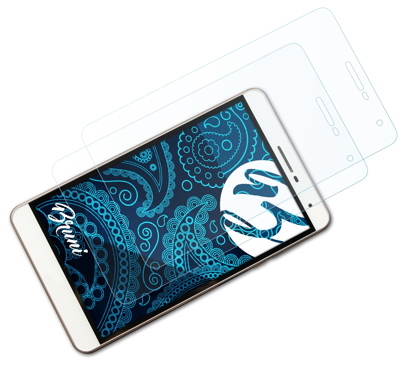 BRUNI 2x Basics-Clear Schutzfolie(für Huawei 7.0 MediaPad Pro) T2