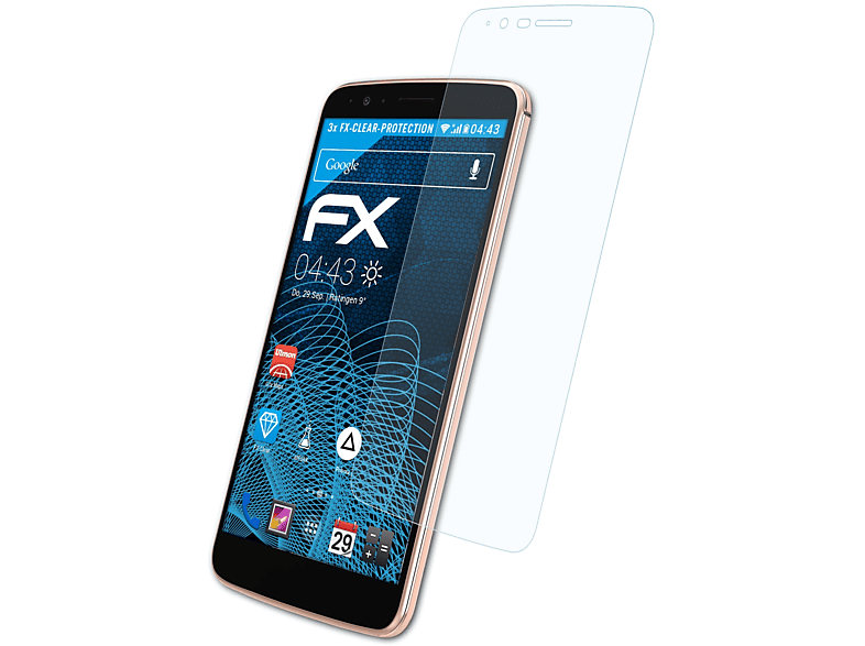 3 LG 3x FX-Clear Displayschutz(für (LGM400DK)) Stylus ATFOLIX
