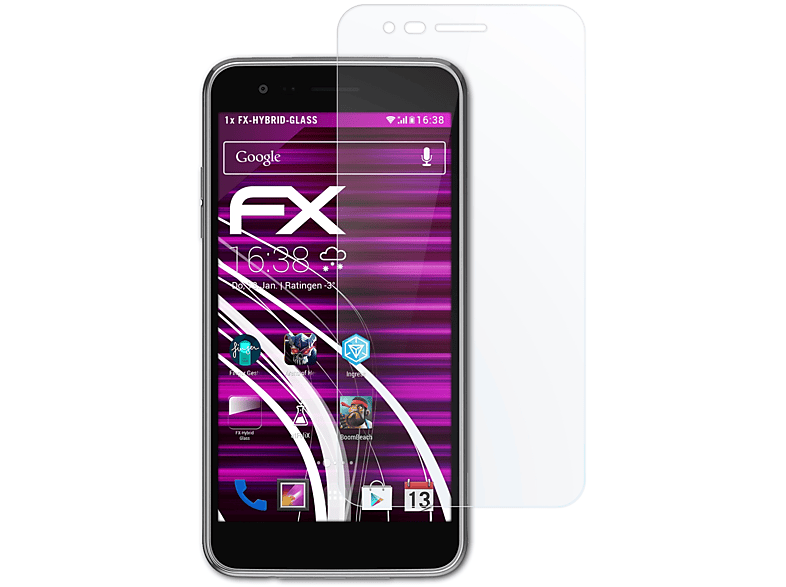 Schutzglas(für LG (2017)) K4 FX-Hybrid-Glass ATFOLIX